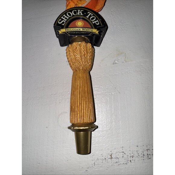 Lot Of 2 Shock Top Beer Tap Pulls Handles Spring Heat Spiced Wheat 10" & 12" - Picture 6 of 16